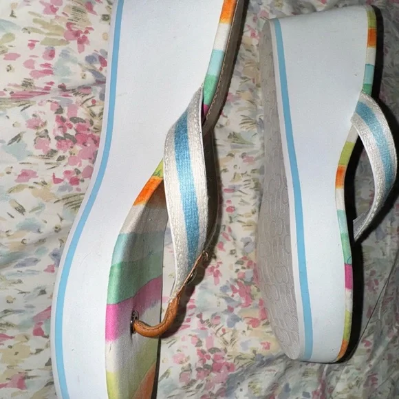 Coach Colorful Striped Sandals - Picture 4 of 7